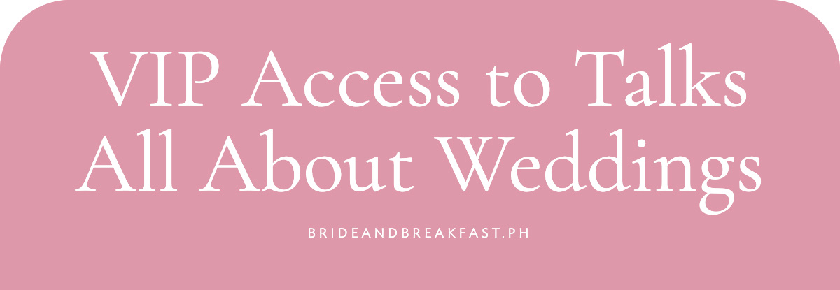 (Layout) VIP Access to Talks All About Weddings