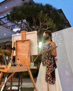 Painting LIVE at the reception venue
