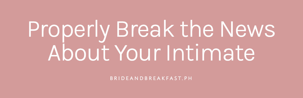 Properly Break the News About Your Intimate Wedding