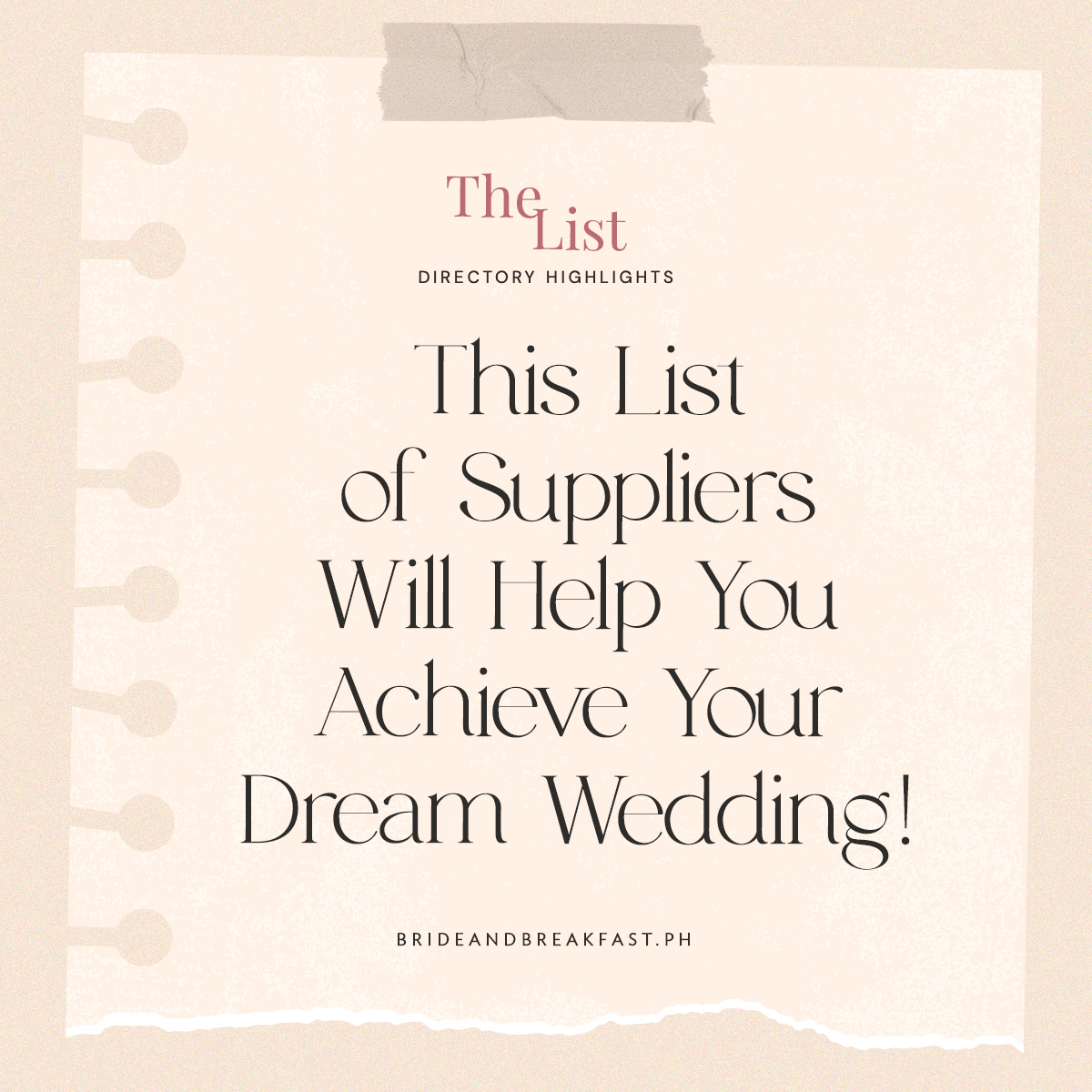 This List of Suppliers Will Help You Achieve Your Dream Wedding!
