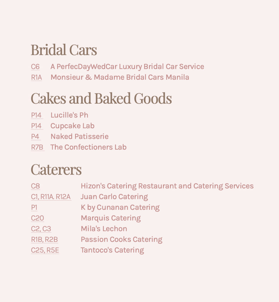 Bridal Cars, Cakes and Baked Goods, Caterers