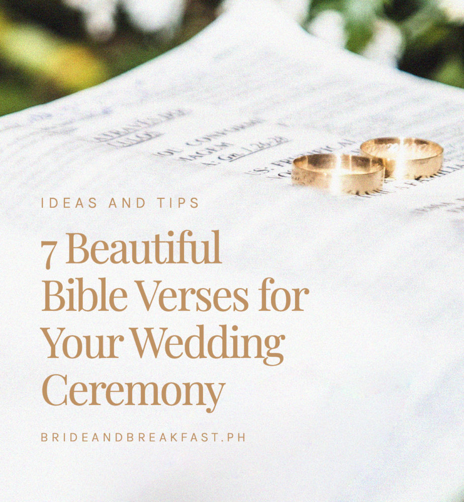 7 Bible Verses for Your Wedding Philippines Wedding Blog