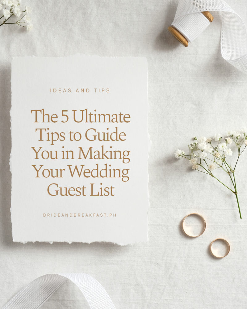 Making A Wedding Guest List | Philippines Wedding Blog