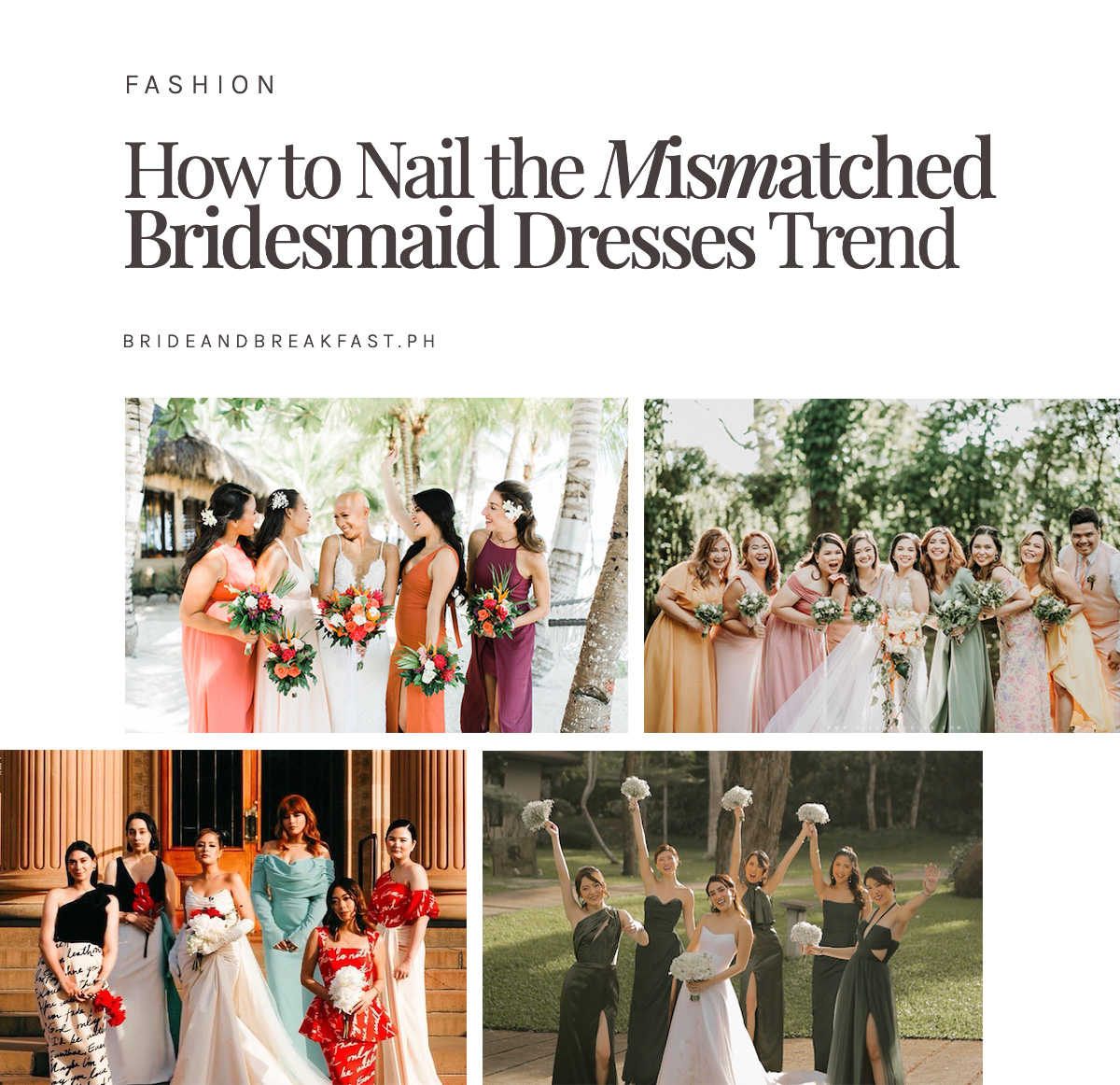 How to Nail the Mismatched Bridesmaid Dresses Trend