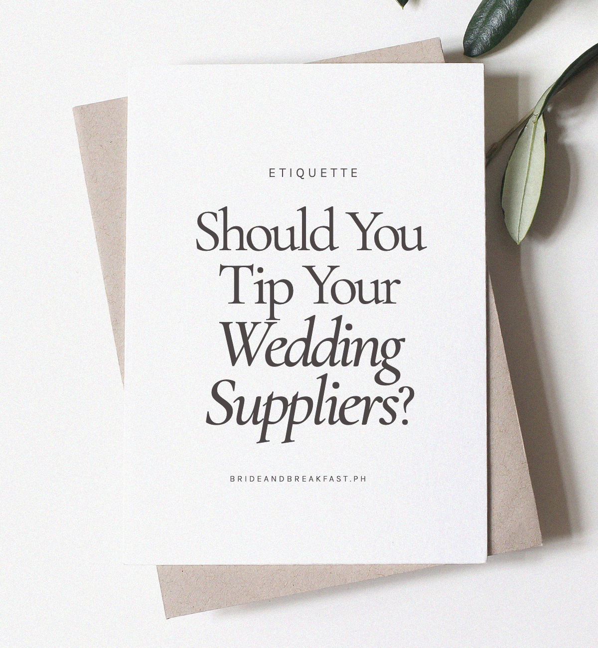 Should You Tip Your Wedding Suppliers?