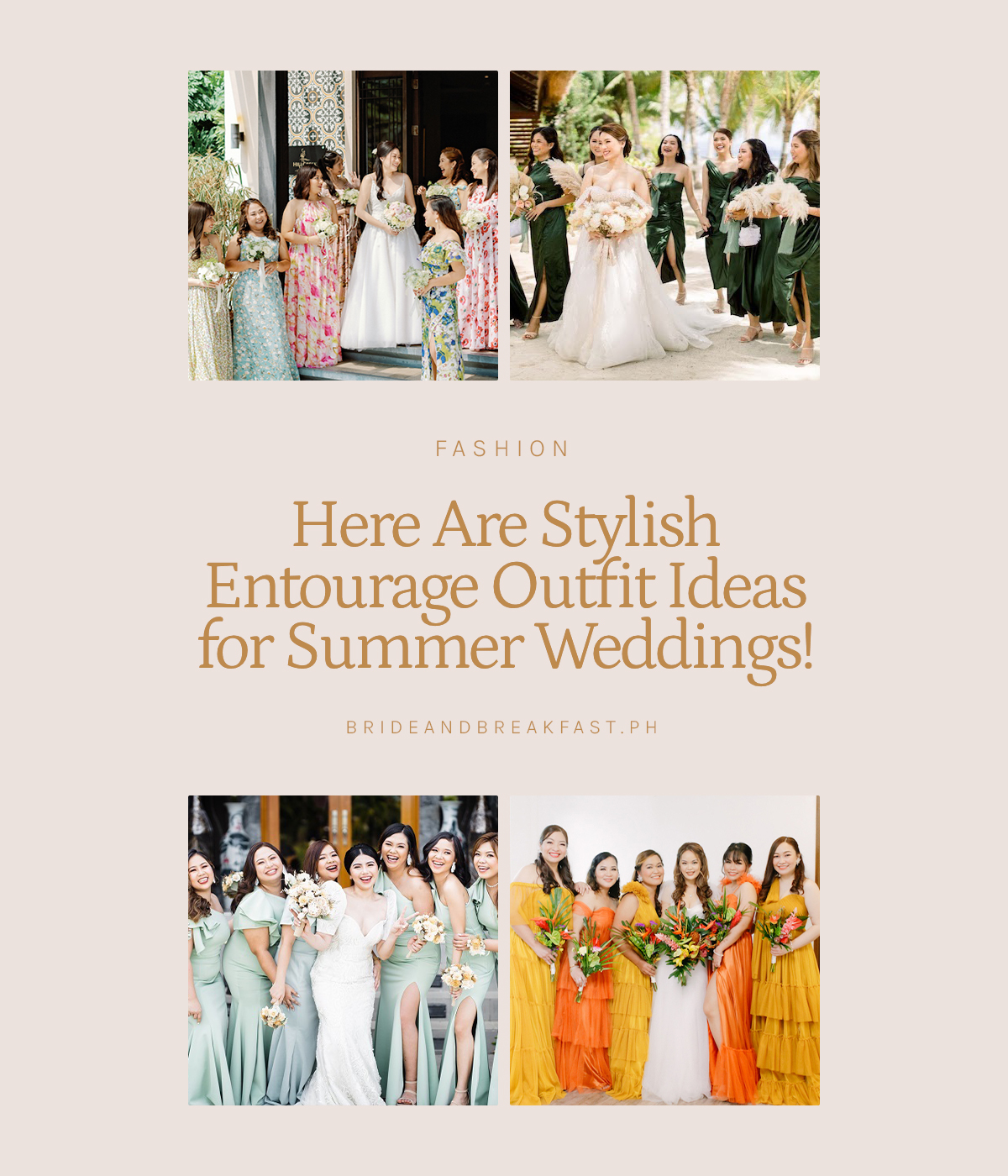 Here Are Stylish Entourage Outfit Ideas for Summer Weddings