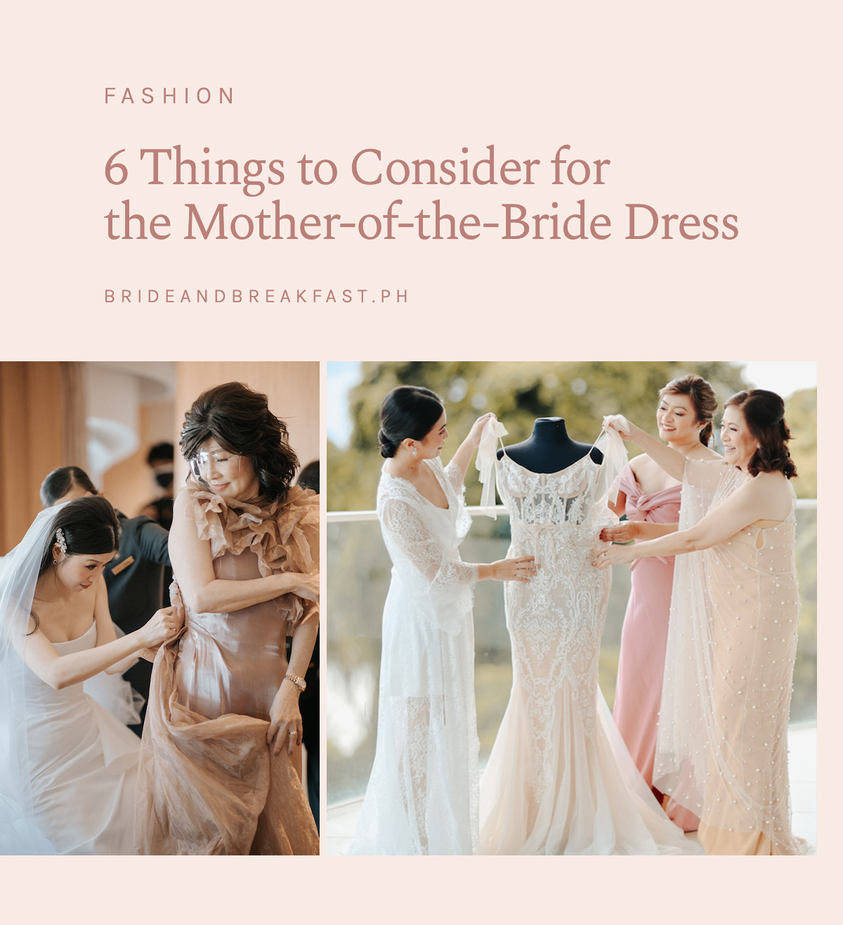 6 Things to Consider for the Mother-of-the-Bride Dress