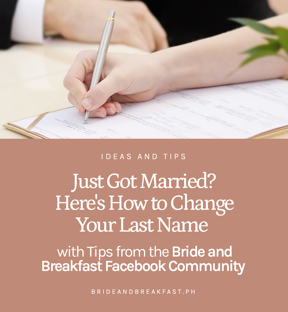 Just Got Married? Here's How to Change Your Last Name with Tips from the Bride and Breakfast Facebook Community