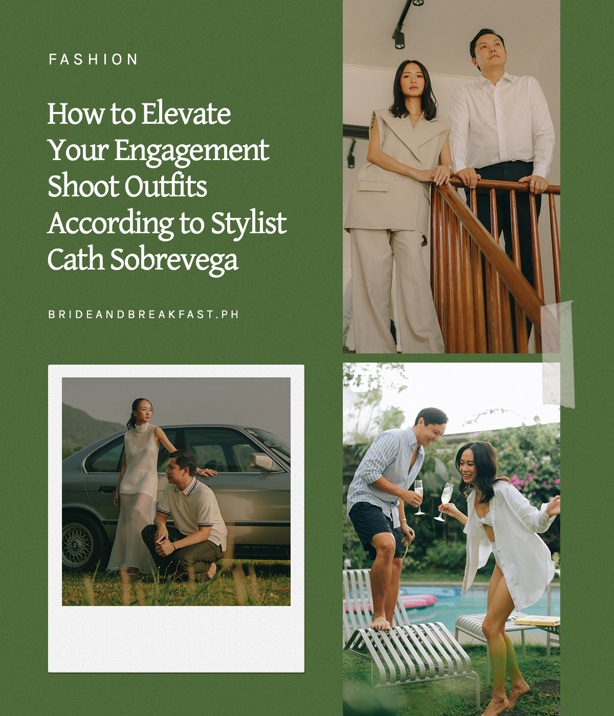 How to Elevate Your Engagement Shoot Outfits According to Stylist Cath Sobrevega
