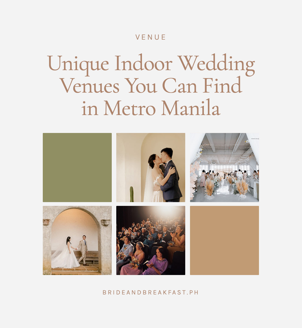 Unique Indoor Wedding Venues You Can Find in Metro Manila 