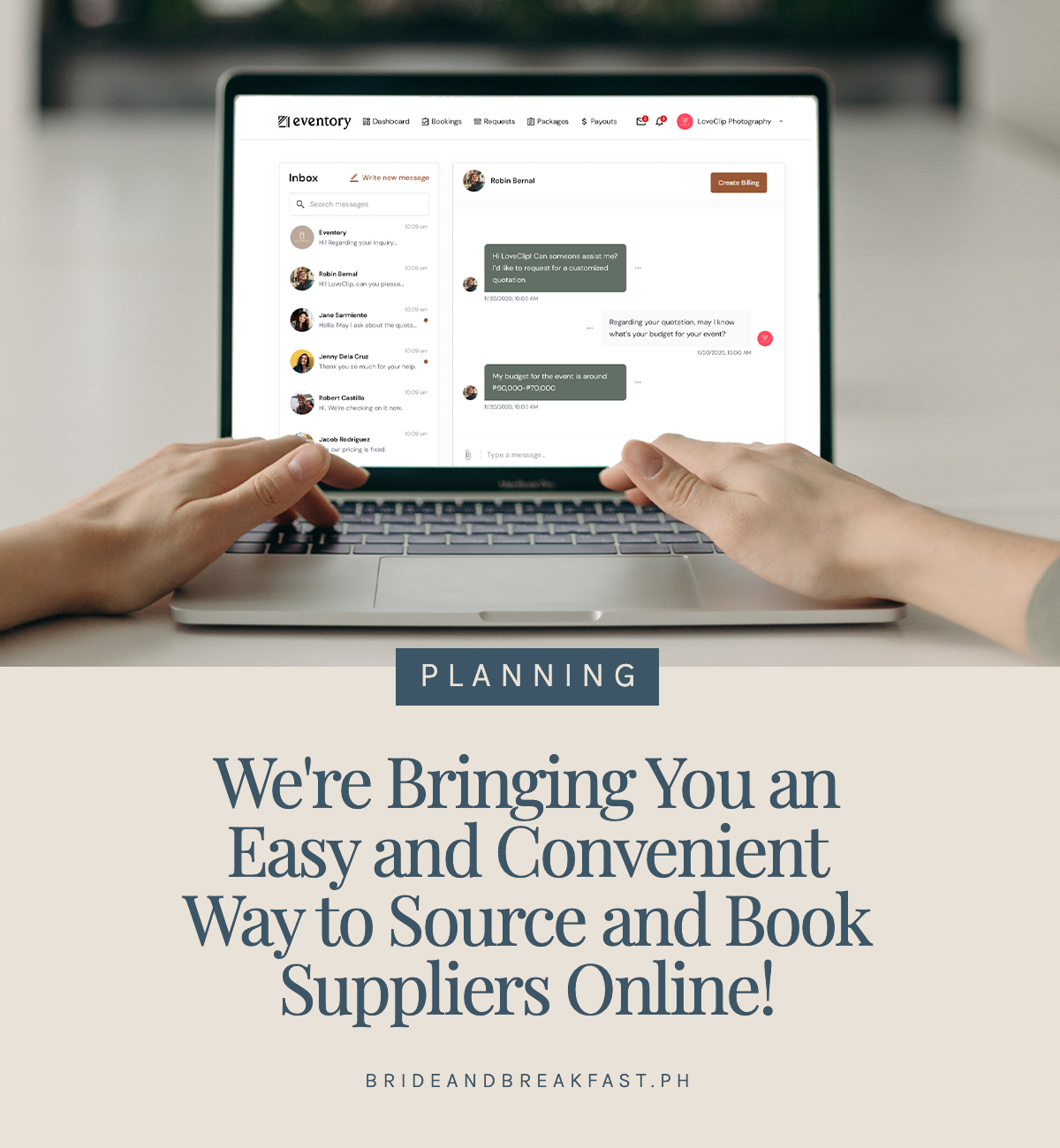 We're Bringing You an Easy and Convenient Way to Source and Book Suppliers Online 