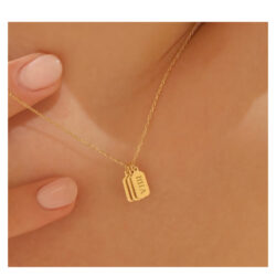 18k Tag Pendant