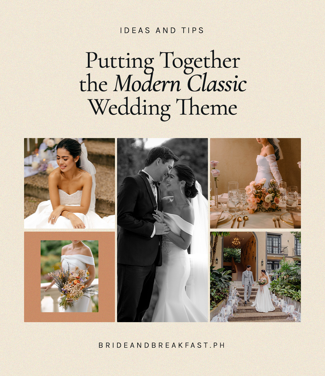 Putting Together the Modern Classic Wedding Theme