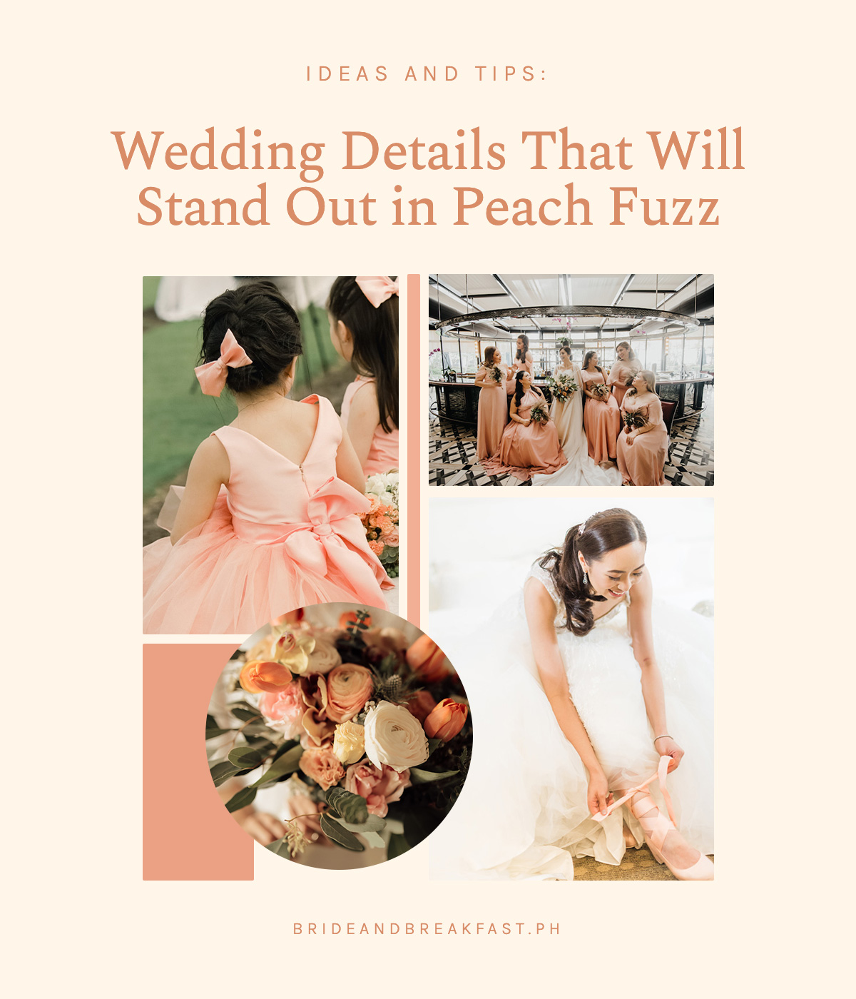 Wedding Details That Will Stand Out in Peach Fuzz