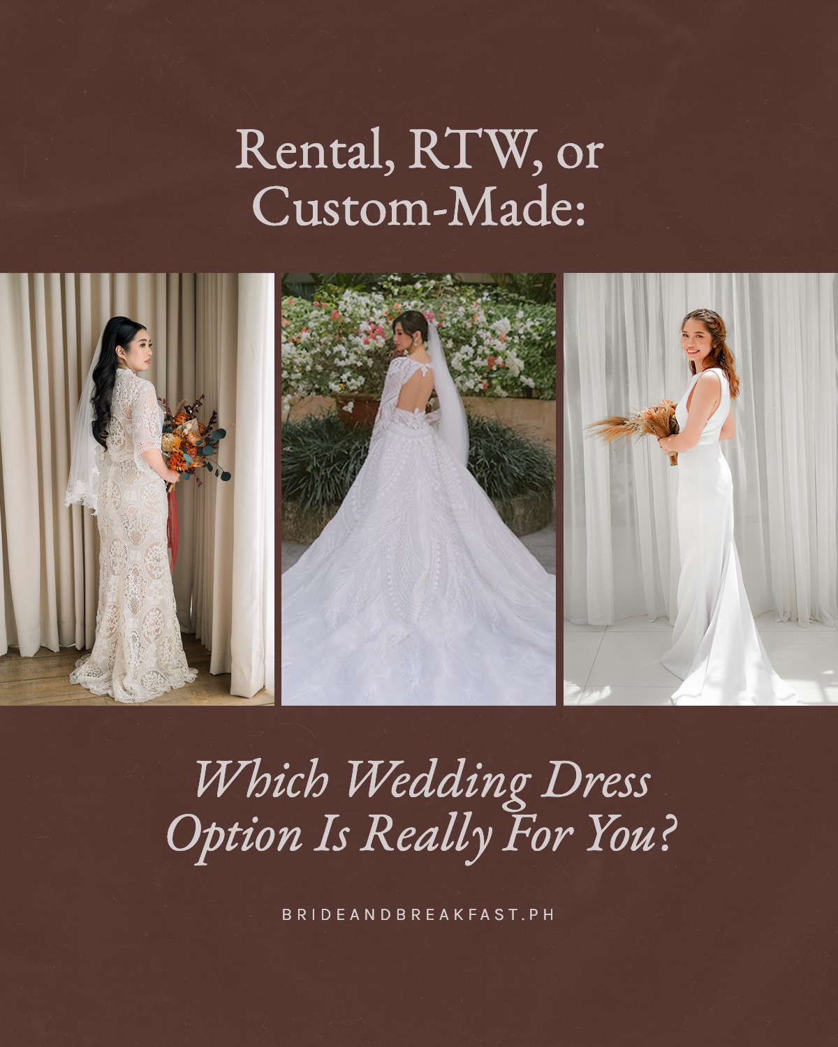 Rental, RTW, or Custom-Made: Which Wedding Dress Option Is Really For You?