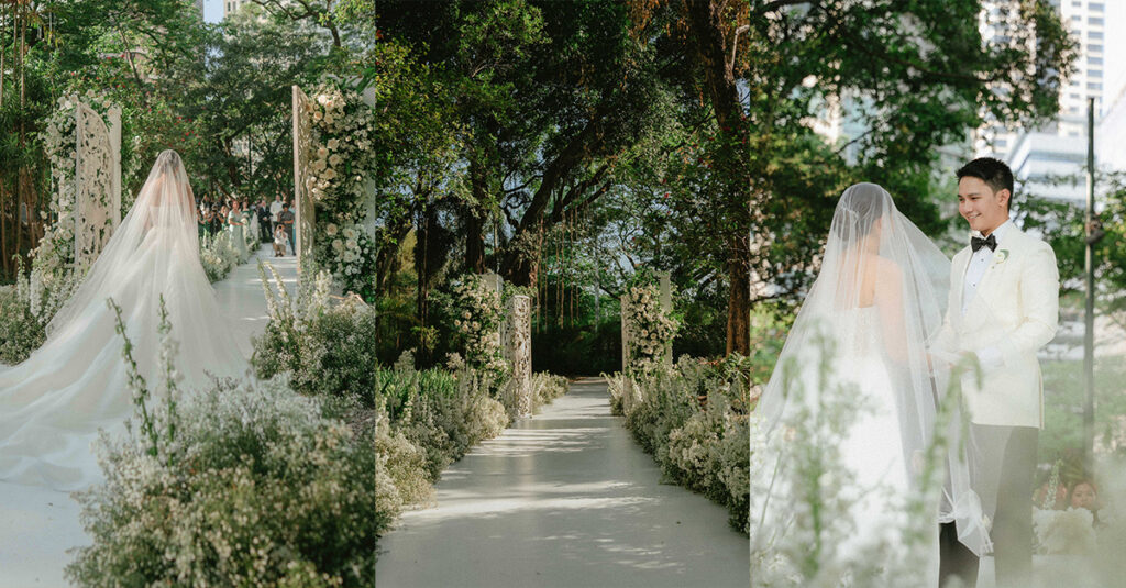 "It’s a classic wedding that will never go out of style – delicate white flowers, lush greens, and elegant silhouettes." Jaja Samaniego, Photographer