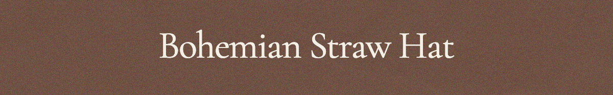 <strong>Bohemian Straw Hat</strong>