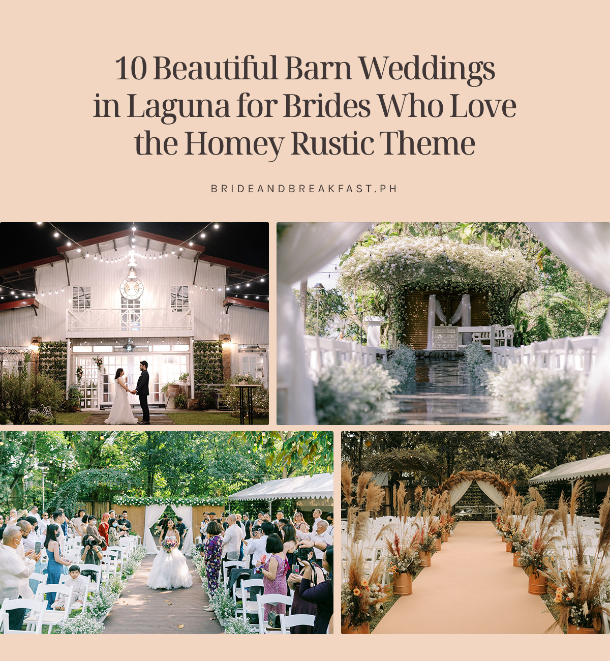 10 Beautiful Barn Weddings in Laguna for Brides Who Love the Homey Rustic Theme