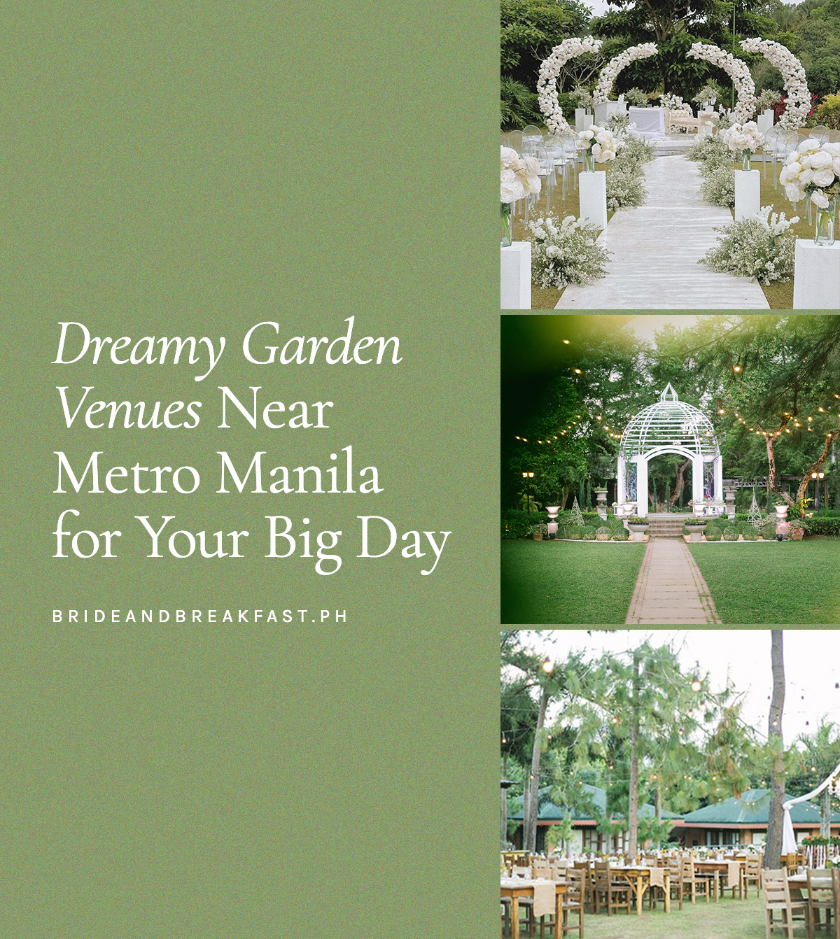 Dreamy Garden Venues Near Metro Manila for Your Big Day