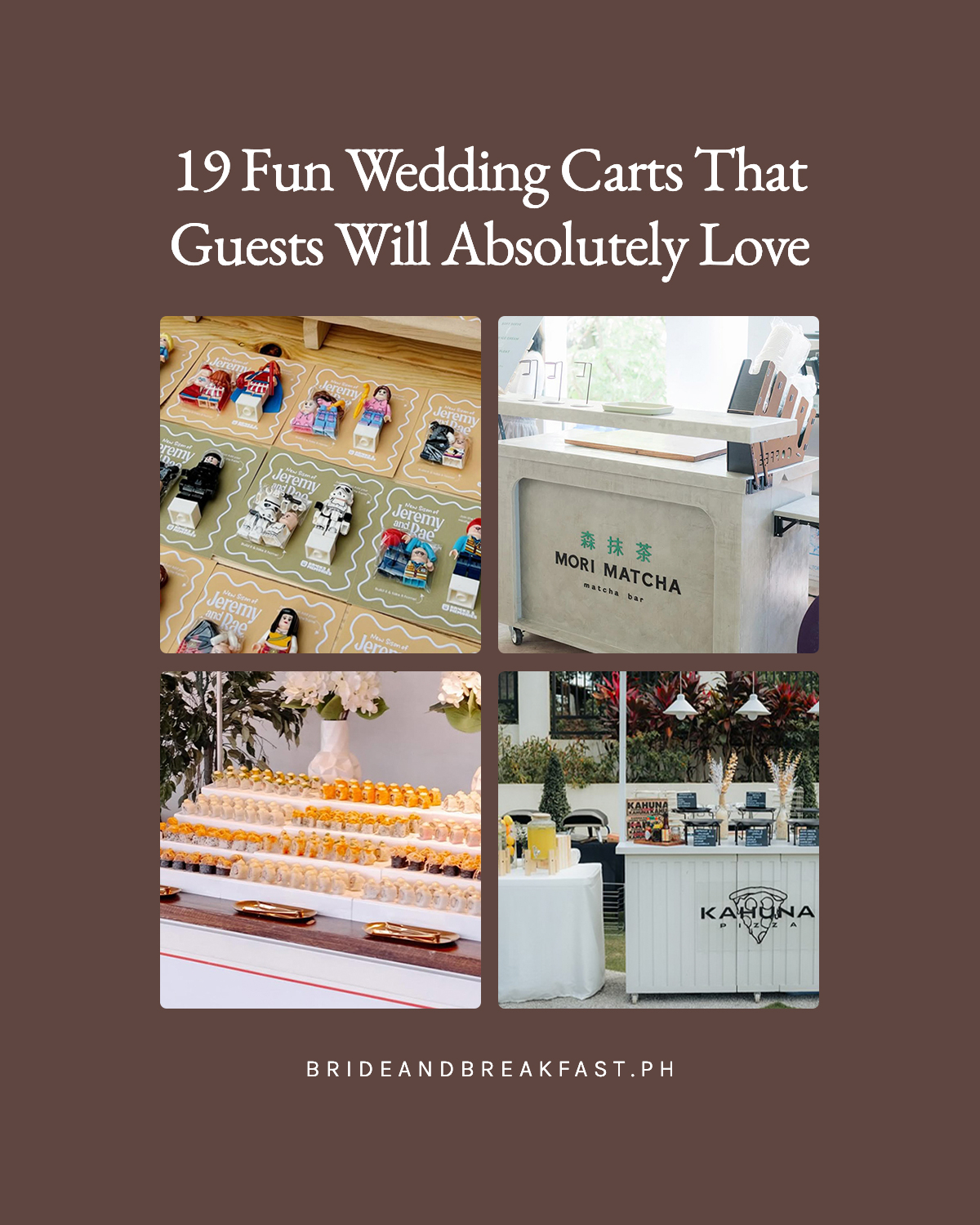 19 Fun Wedding Carts That Guests Will Absolutely Love