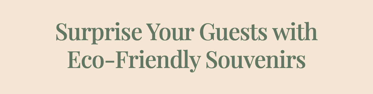 Surprise Your Guests with Eco-Friendly Souvenirs